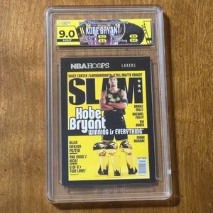 Kobe Bryant 2020-21 Hoops SLAM #19 – HGA 9 Mint – Color Match Slab – Lakers